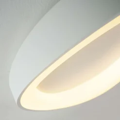 Plafonnier rond blanc épuré LED intégrées dimmable 50 cm - Belina