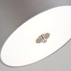 Plafonnier rond rustique gris 30 cm - Drum