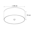 Plafonnier rond rustique beige 30 cm - Drum