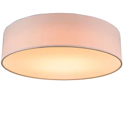 Plafonnier rose 40 cm avec LED - Drum LED