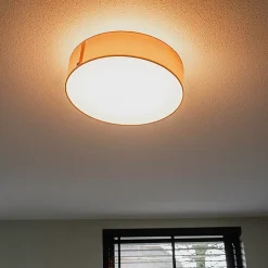 Plafonnier rose 40 cm avec LED - Drum LED