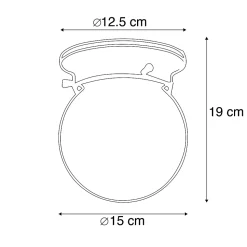 Plafonnier rétro en verre opale blanc - Scoop