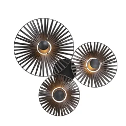 Plafonnier rural noir 3 lumières - Leia