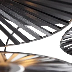 Plafonnier rural noir 3 lumières - Leia