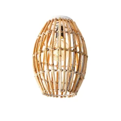 Plafonnier rustique en bambou et blanc - Canna Capsule