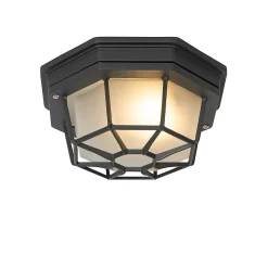 Plafonnier rustique gris foncé 21,3 cm IP44 - Bri