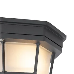 Plafonnier rustique gris foncé 21,3 cm IP44 - Bri