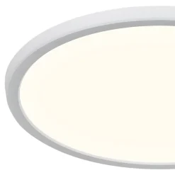Plafonnier salle de bain blanc LED integrée Solidaster blanc chaud, neutre Ø.29,4cm IP44 1600lm 14.5W GoodHome