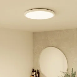 Plafonnier salle de bain blanc LED integrée Solidaster blanc chaud, neutre Ø.29,4cm IP44 1600lm 14.5W GoodHome