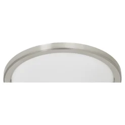 Plafonnier salle de bain gris chromé LED integrée Solidaster blanc chaud, neutre Ø.30cm IP44 1600lm 14.5W GoodHome