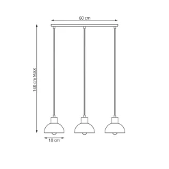 Plafonnier SECO 3 WH, Emibig Lighting, Fabriqué en EU