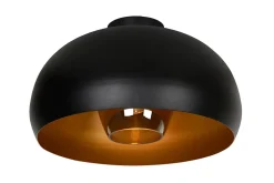 Plafonnier SHARAN en acier avec 1xE27 - Noir - Lucide