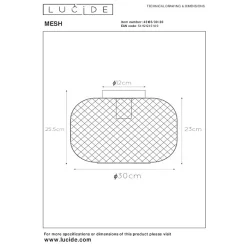 Plafonnier sphère résille métal noir - Lucide - Mesh