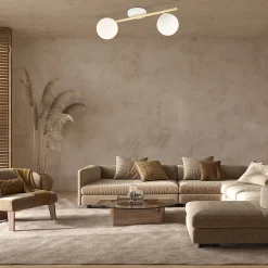 Plafonnier SPLENDI 2 WH OPAL, Emibig Lighting, Fabriqué en EU