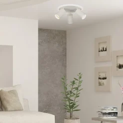 Plafonnier spot orientable rond 3 lumières LED CCT réglable 3000-6000K design moderne Parma