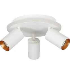 Plafonnier spot orientable rond 3 lumières LED CCT réglable 3000-6000K design moderne Parma