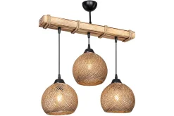Plafonnier suspension luminaire noyer beige 50x20x63 cm