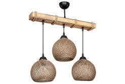 Plafonnier suspension luminaire noyer beige 50x20x63 cm