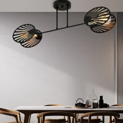 Plafonnier TALIA 2 BLACK, Emibig Lighting, Fabriqué en EU