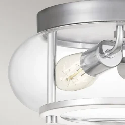 Plafonnier Trilogy 2 lumières Abat-Jour En Verre