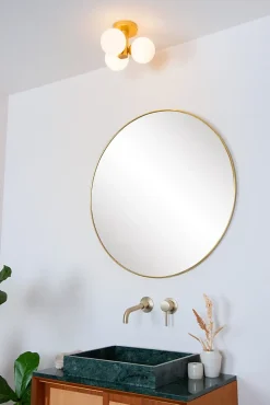 Plafonnier TRUDY en verre avec 3xG9 - Or Mat / Laiton - Lucide