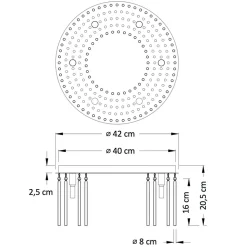 Plafonnier ultra chic doré en verre multi pampille transparentes - Sandrilla