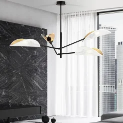 Plafonnier VENE 4 WHITE/GOLD, Emibig Lighting, Fabriqué en EU