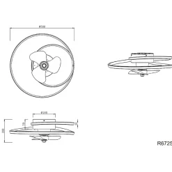 Plafonnier ventilateur dimmable CCT - Trio - Sortland