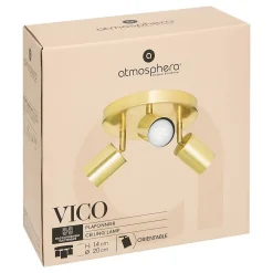 Plafonnier Vico doré 20x20cm - Atmosphera