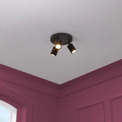 Plafonnier Vico noir 20x20cm - Atmosphera