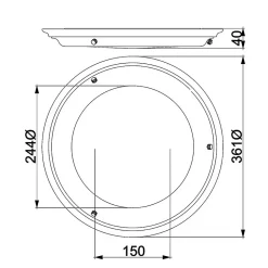 Plafonnier Welland 1 lumière - Laiton poli
