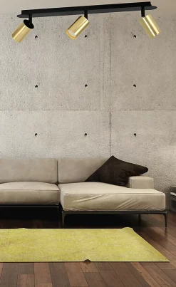 Plafonnier ZEN 3 BLACK, Emibig Lighting, Fabriqué en EU