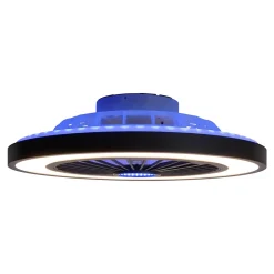 Plafonniers + ventilateur LED 'Arioso' D: 54 cm, en métal et plastique, avec de nombreuses fonctions