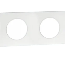 Plaques de finition polycarbonate - Blanc brillant - SQUARE 2 postes