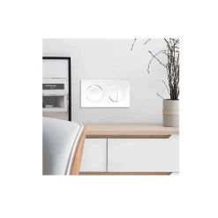 Plaques de finition polycarbonate - Blanc brillant - SQUARE 2 postes