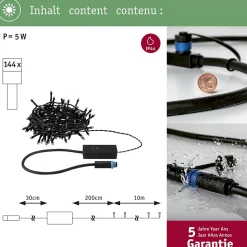 Plug & Shine Guirlande LED Yuna RGB 10m IP44 5W Noir