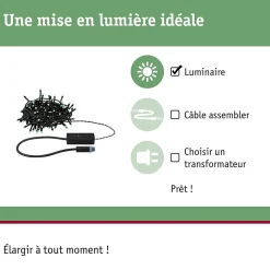 Plug & Shine Guirlande LED Yuna RGB 10m IP44 5W Noir