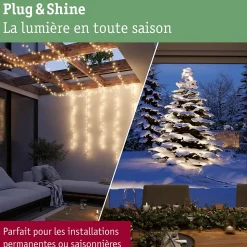 Plug & Shine Guirlande LED Yuna 3000K 5m IP44 1,3W Noir