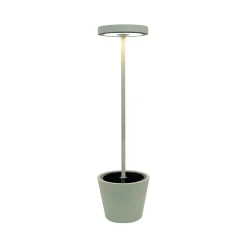 Poldina Reverso Solar L Sage - Lampadaire LED solaire et rechargeable 11,7W - Lampadaire extérieur et intérieur H.156cm
