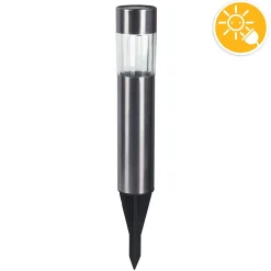 POLE: piquet LED à recharge solaire. Plastique finition aluminium