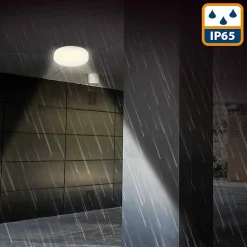 POLESTAR : Plafonnier LED rond IP65, 1500 lumens, diamètre 22cm. Blanc