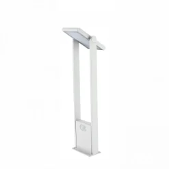 POPA Spot à énergie solaire blanc 60 cm 4000K Luminaire de jardin Beneito Faure