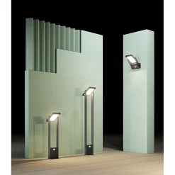 POPA Spot à énergie solaire noir 60 cm 4000K Luminaire de jardin Beneito Faure