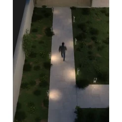 POPA Spot à énergie solaire blanc 100 cm 4000K Luminaire de jardin Beneito Faure