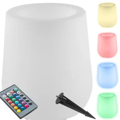 Pot de fleurs LED avec éclairage LED 12 W 16 couleurs RGB et 5 modes d'éclairage