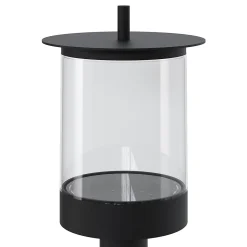 Potelet Beret LED intégrée 800lm 11W IP44 GoodHome noir