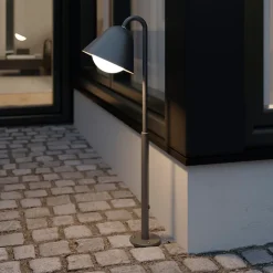 Potelet Denar LED intégrée 700lm 12W IP44 GoodHome gris anthracite