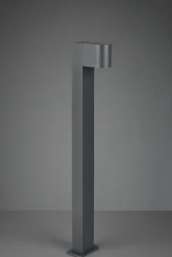 Potelet d'extérieur GU10 max 20W IP44 métal fonte d'aluminium nickel mat - Trio - Roya