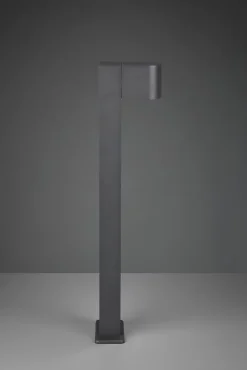 Potelet d'extérieur GU10 max 20W IP44 métal fonte d'aluminium nickel mat - Trio - Roya