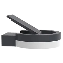 Potelet extérieur à energie solaire à détecteur de mouvement LED intégrée Runda noir IP54 12W 1300lm Lutec